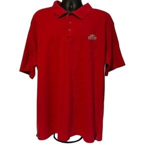 Brooklyn Xpress BX‎ Mens XXXL Button Polo Shirt Red Cotton Colorful Embroidery